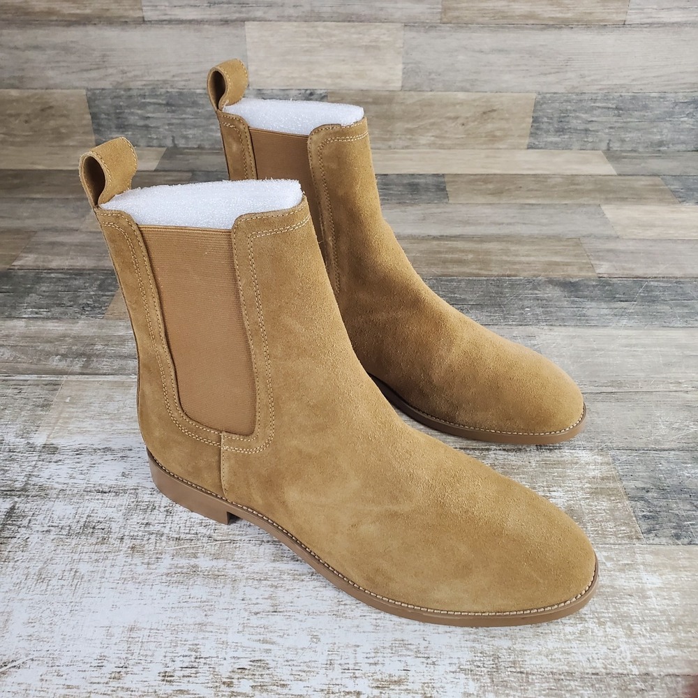 Saint Morta Nomad Mens Chelsea Boots Sz 10‎ Camel Suede Elastic Panel Slip On